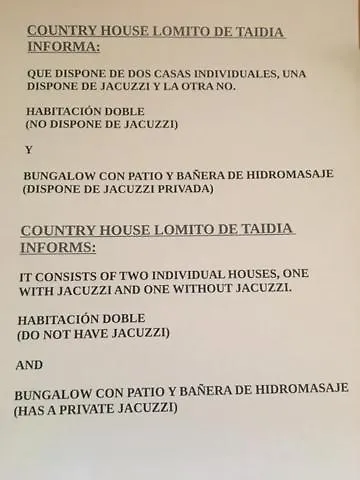Country House Lomito De Taidia Risco Blanco